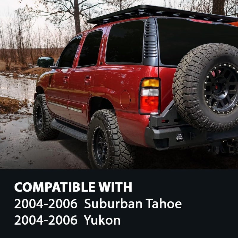 GPLUS Tail Lights Compatible with Chevy Suburban 1500 2500/Tahoe 2000-2006,Fit GMC Yukon 2000-2006,Rear Brake Lamps Assembly w/o Bulbs,Red Lens Driver & Passenger Faros Traseros,Faros Traseros - Image 2